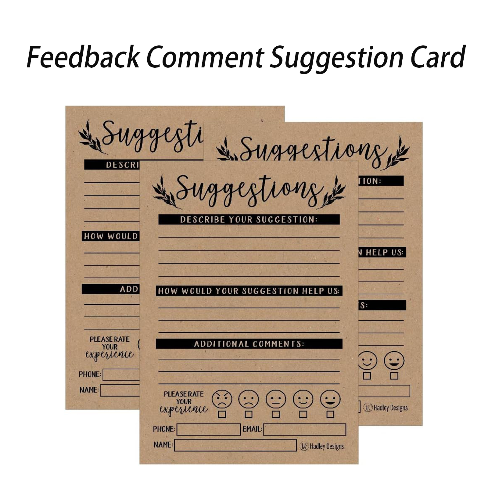 Rustic Feedback Comment Suggestion Card 2