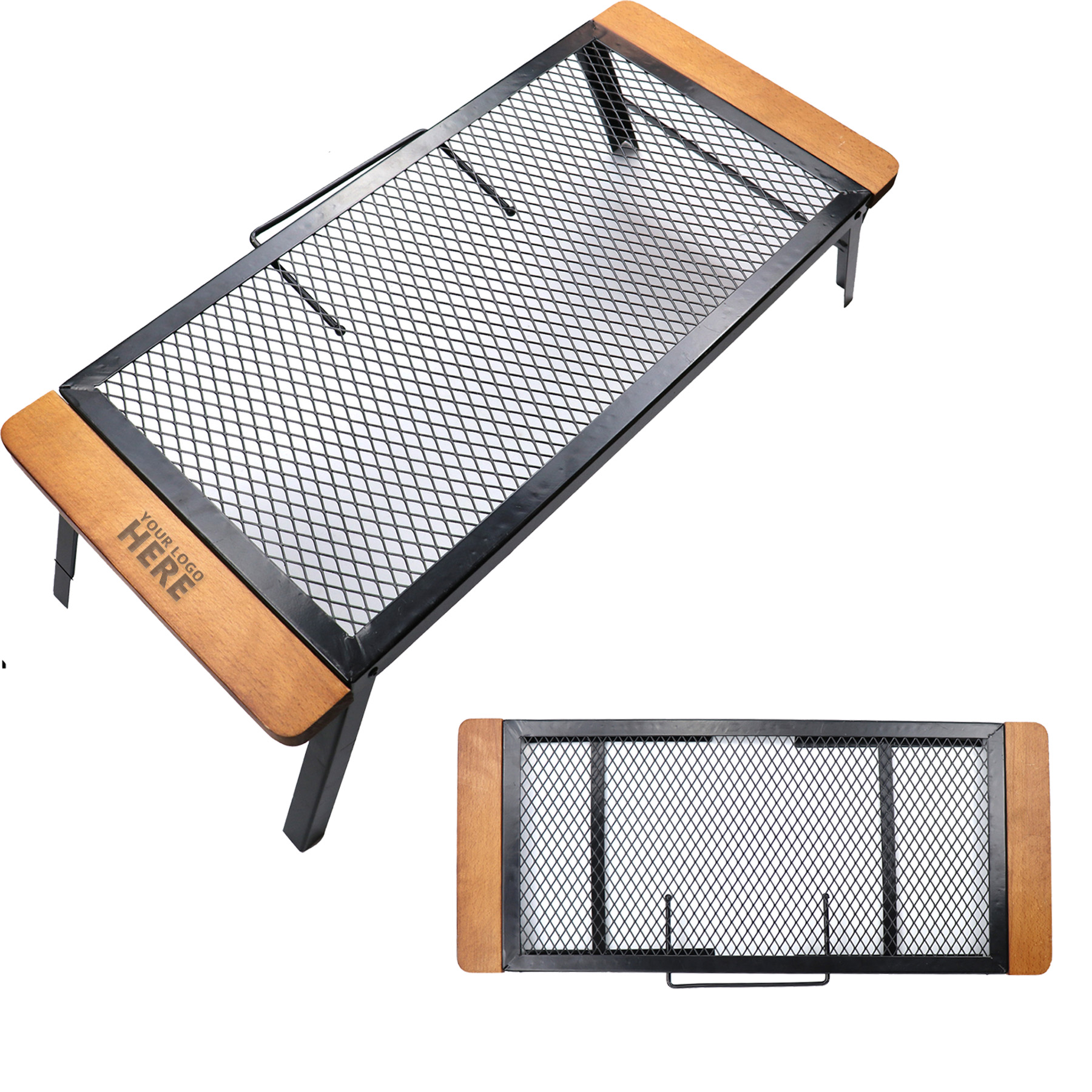Folding Mesh Camping Table BBQ Grill 2
