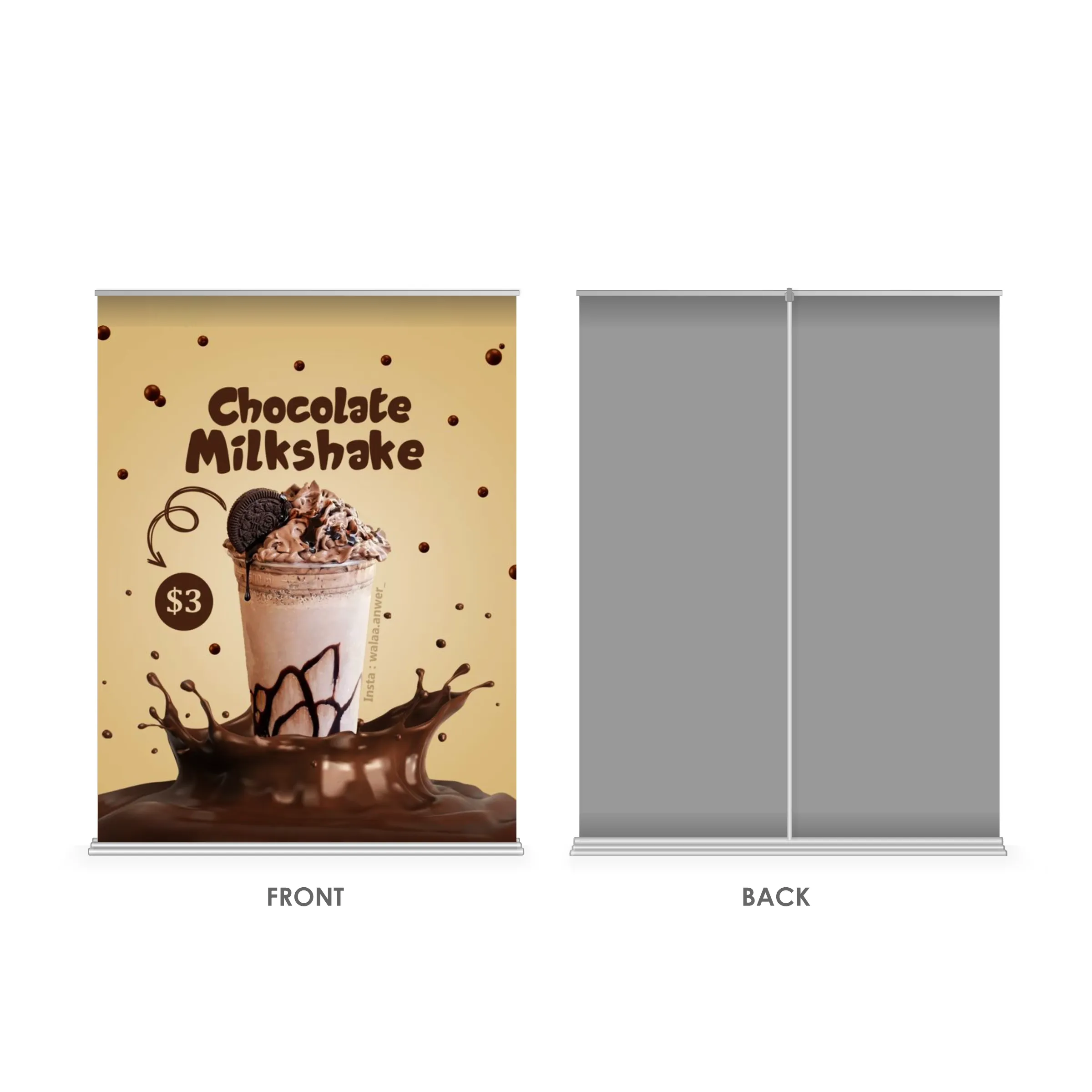 60" x 80" Wide Standard Retractable Banner w Stand 5