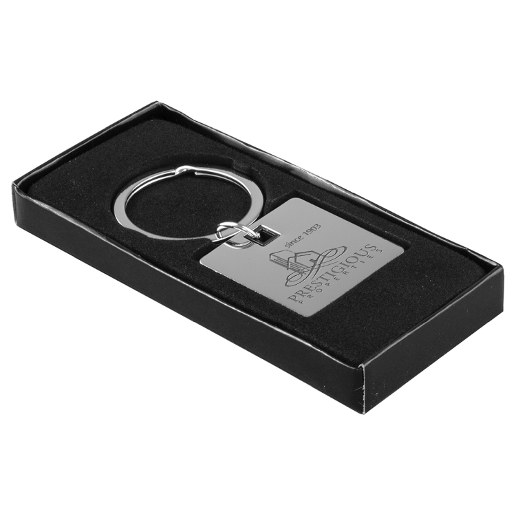 "Cube" Laser Engraved Metal Key Holder 1