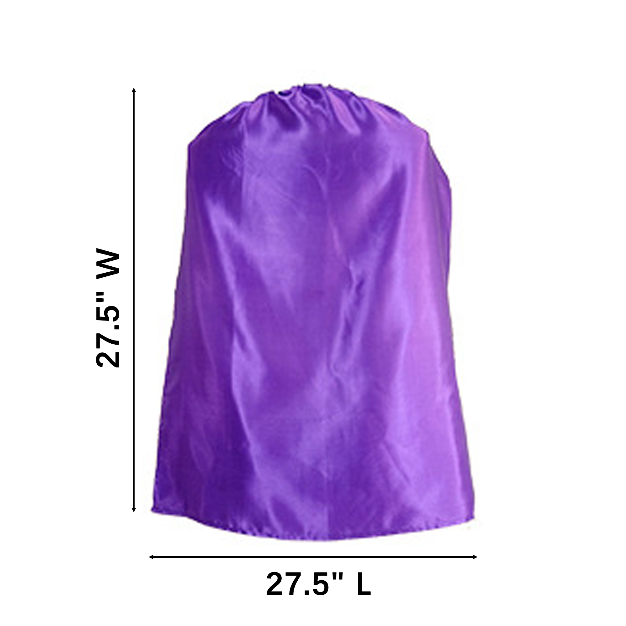 Satin Child Costume Cape With Hook Closure 27.5" x 27.5" 10