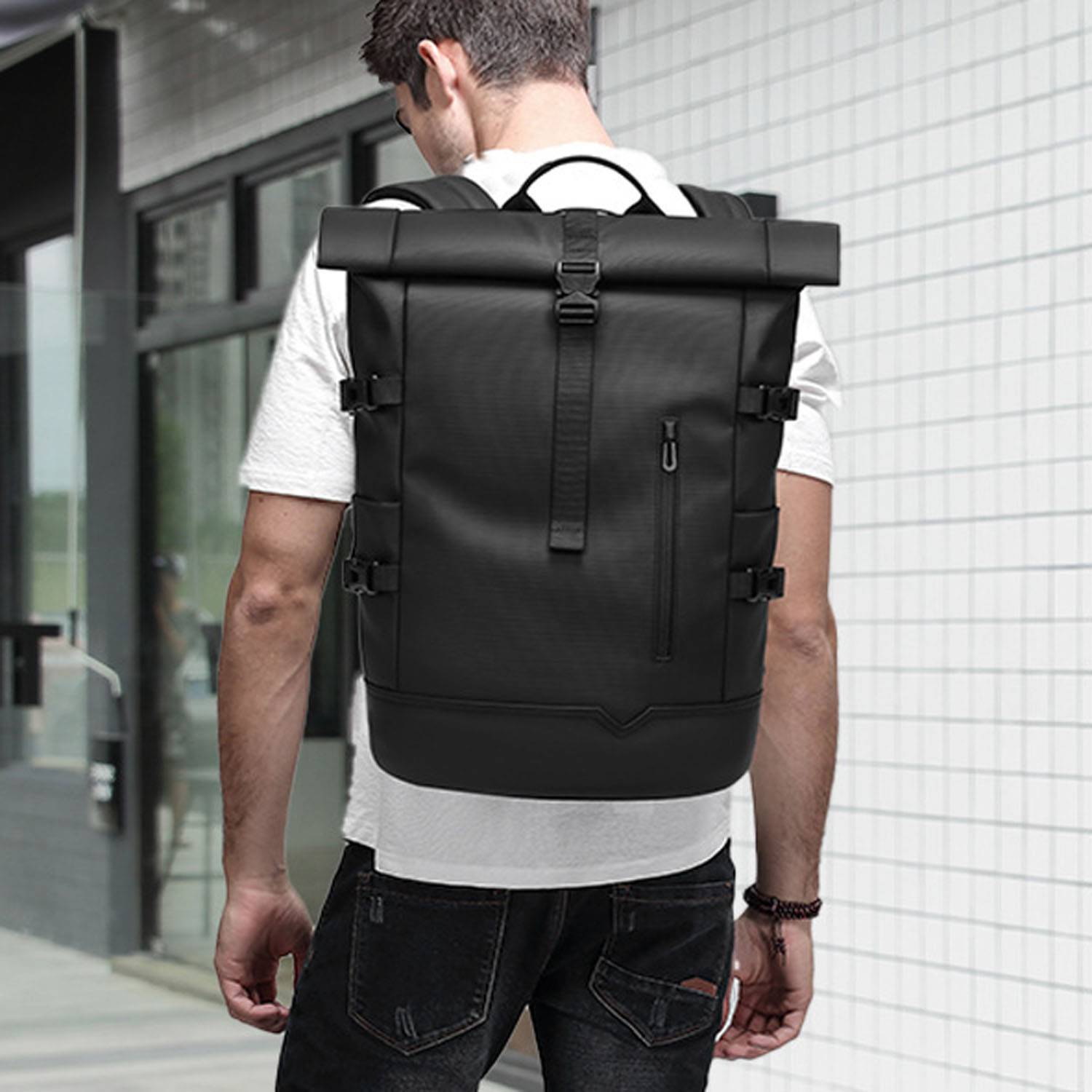 Expandable Lightweight Waterproof Travel Oxford Backpack 4
