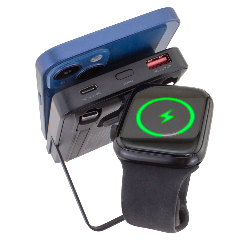 3-in-1 Mag-N-Kick™ Power Bank with Fast Watch Charger 11