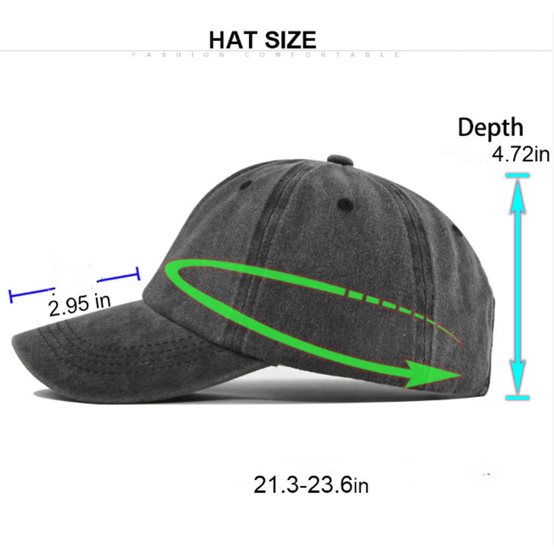 Washed Plain Baseball Cap 4