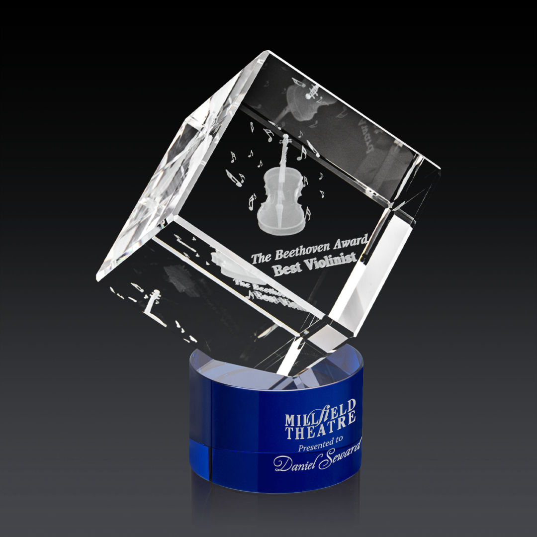 Burrill 3D Award on Marvel Base - Blue 4