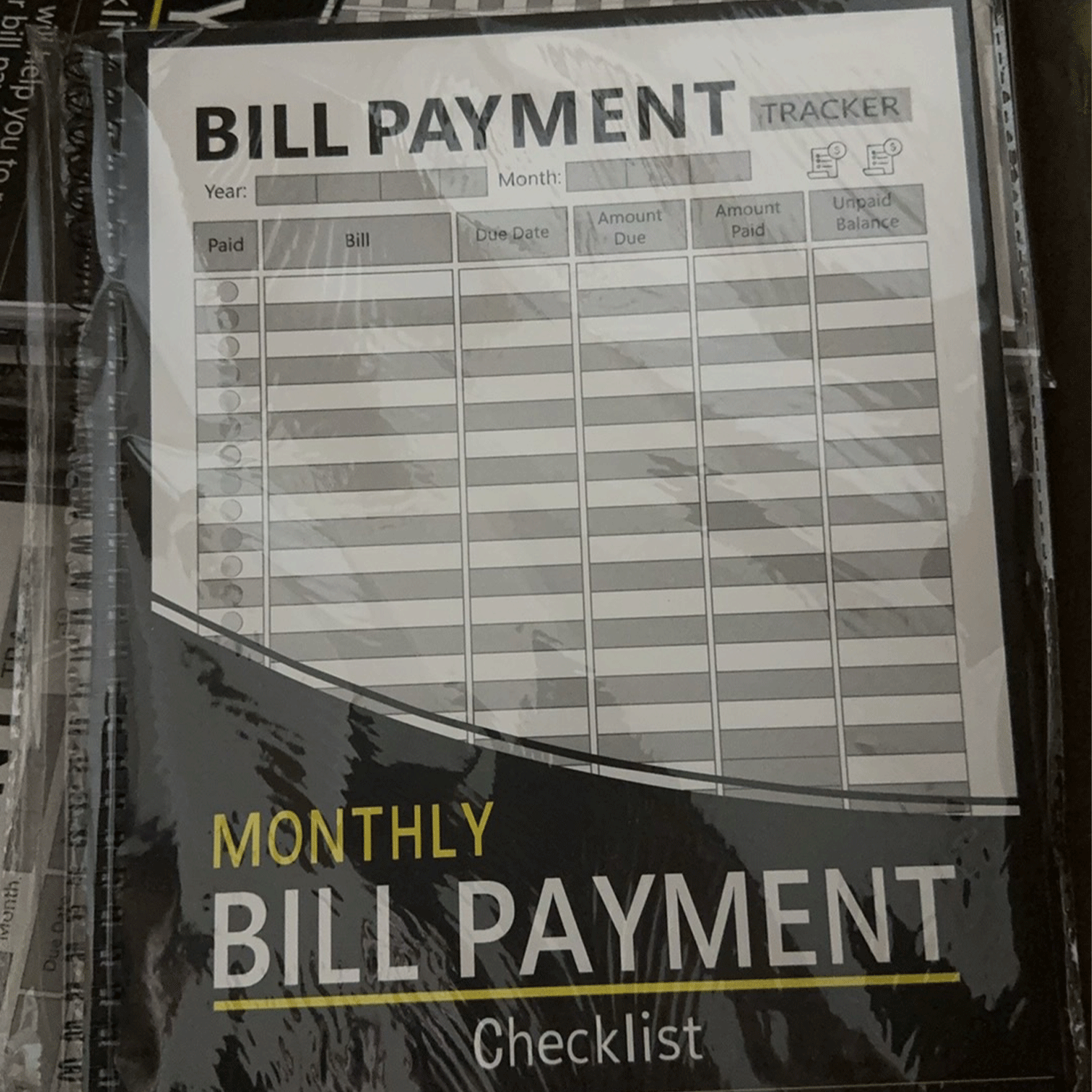 12 Month financial Monthly Money Book Bill Tracker Notebook 5