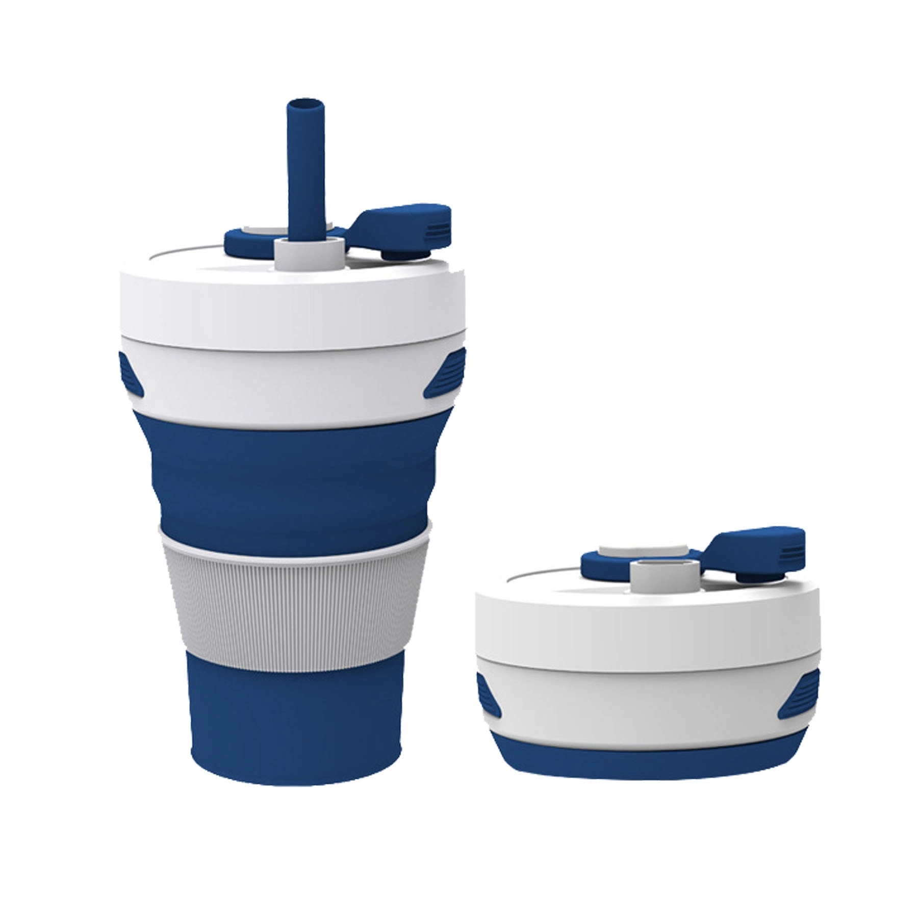 Collapsible Travel Cup Silicone Folding Bottle with Lids 6