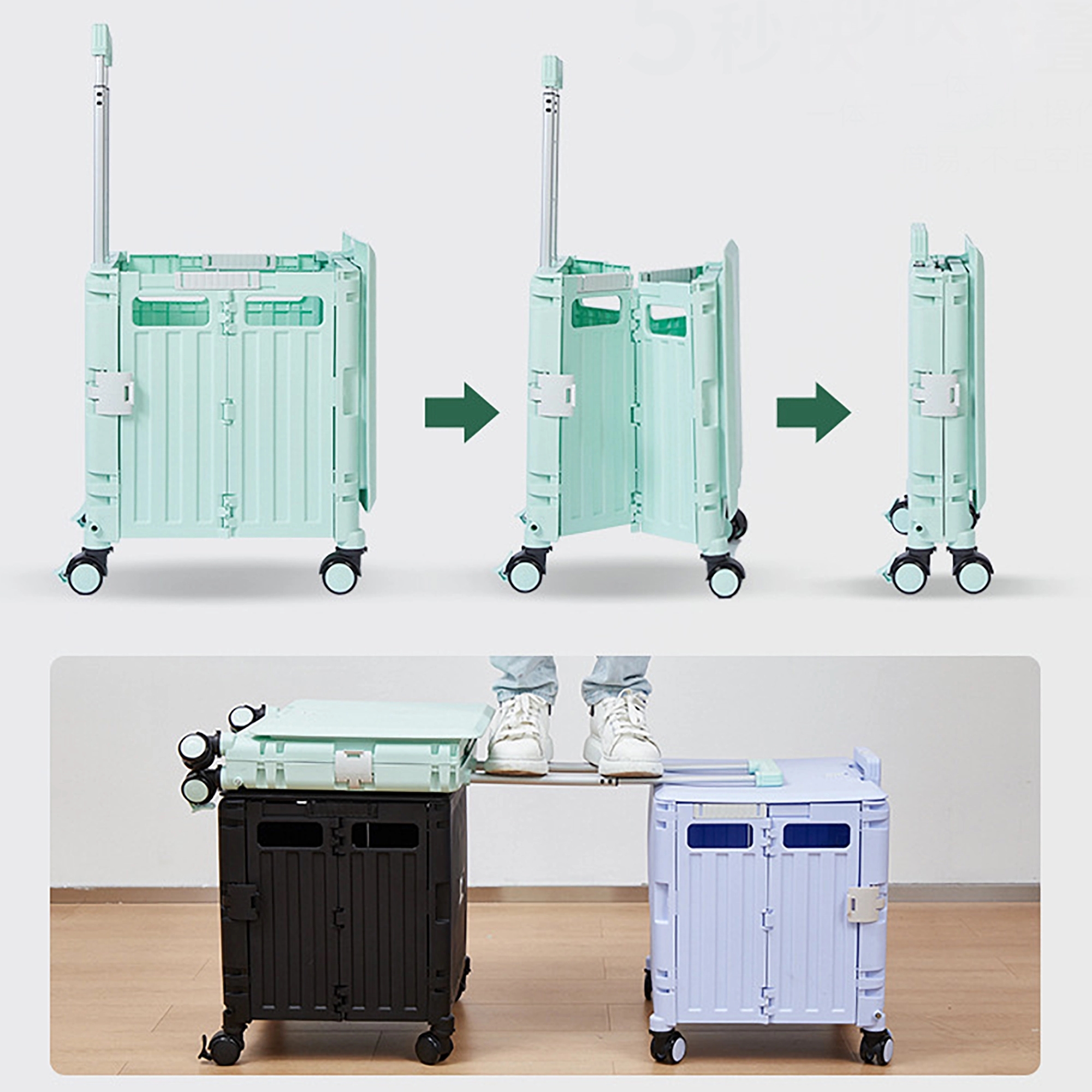 Collapsible Crate Trolley MOQ 10PCS 3