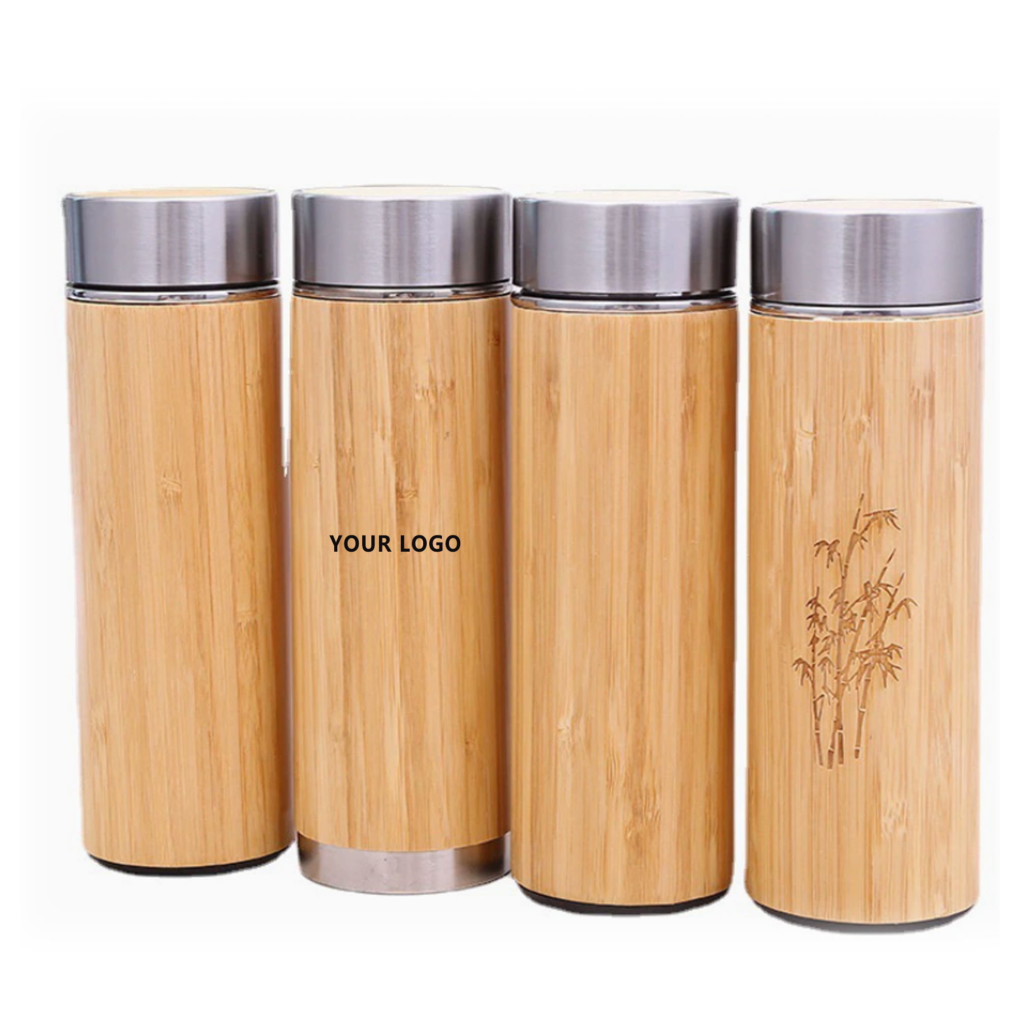 16 Oz Bamboo Stainless Steel Insulated Cup 2