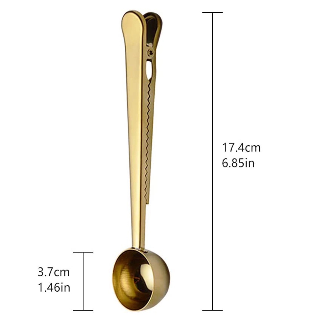 2-in-1 Stainless Steel Coffee Scoop Clip 4