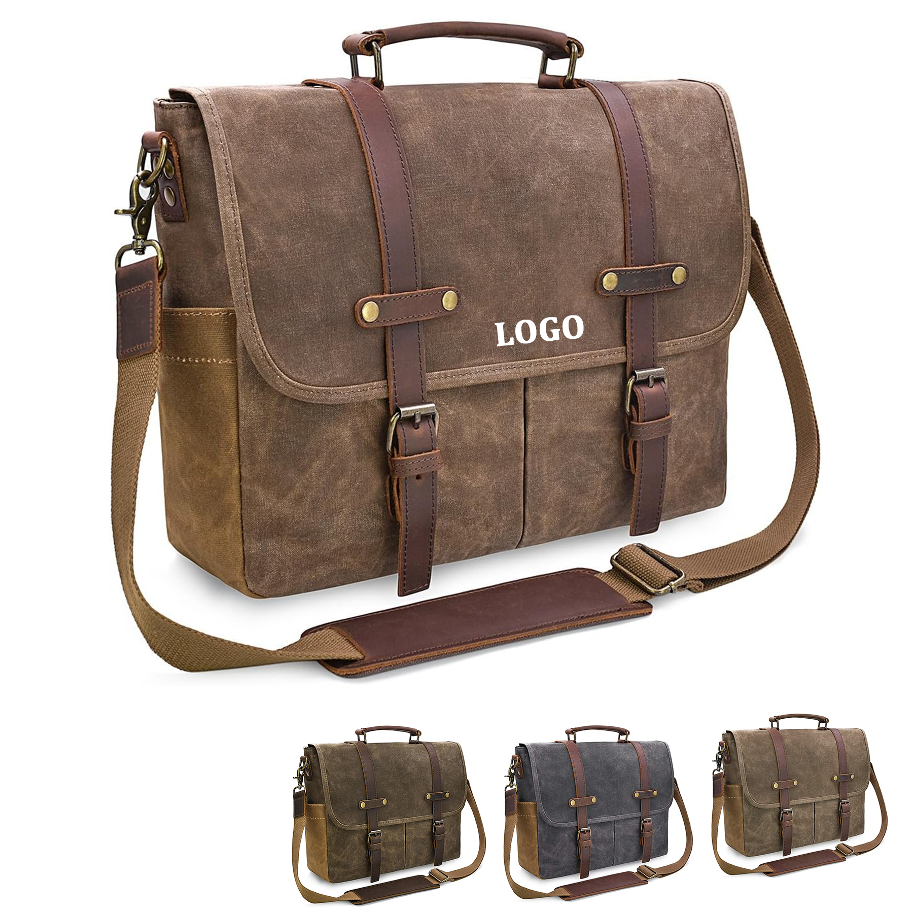Waxed Canvas Briefcase 5