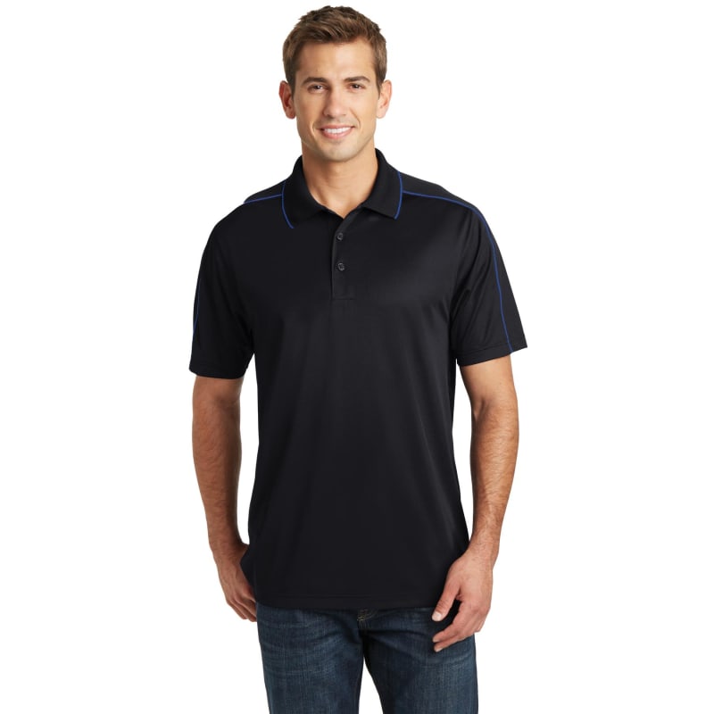Sport-Tek Micropique Sport-Wick Piped Polo. 4