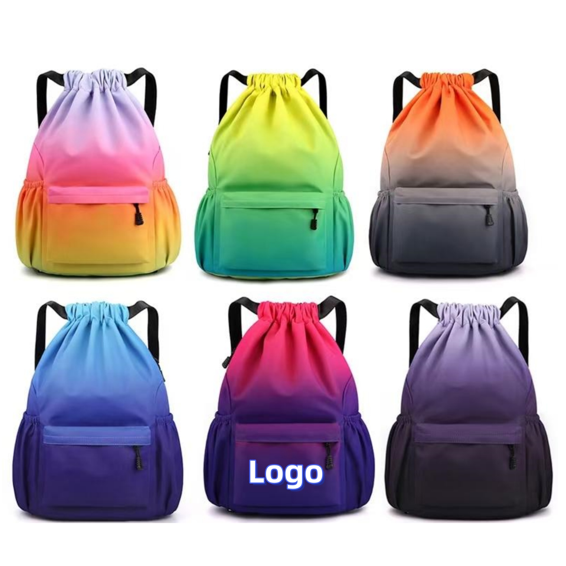 Youthful & Vibrant Gradient Color Waterproof Backpack For College & Sport & Travel & Beach & Gym 3