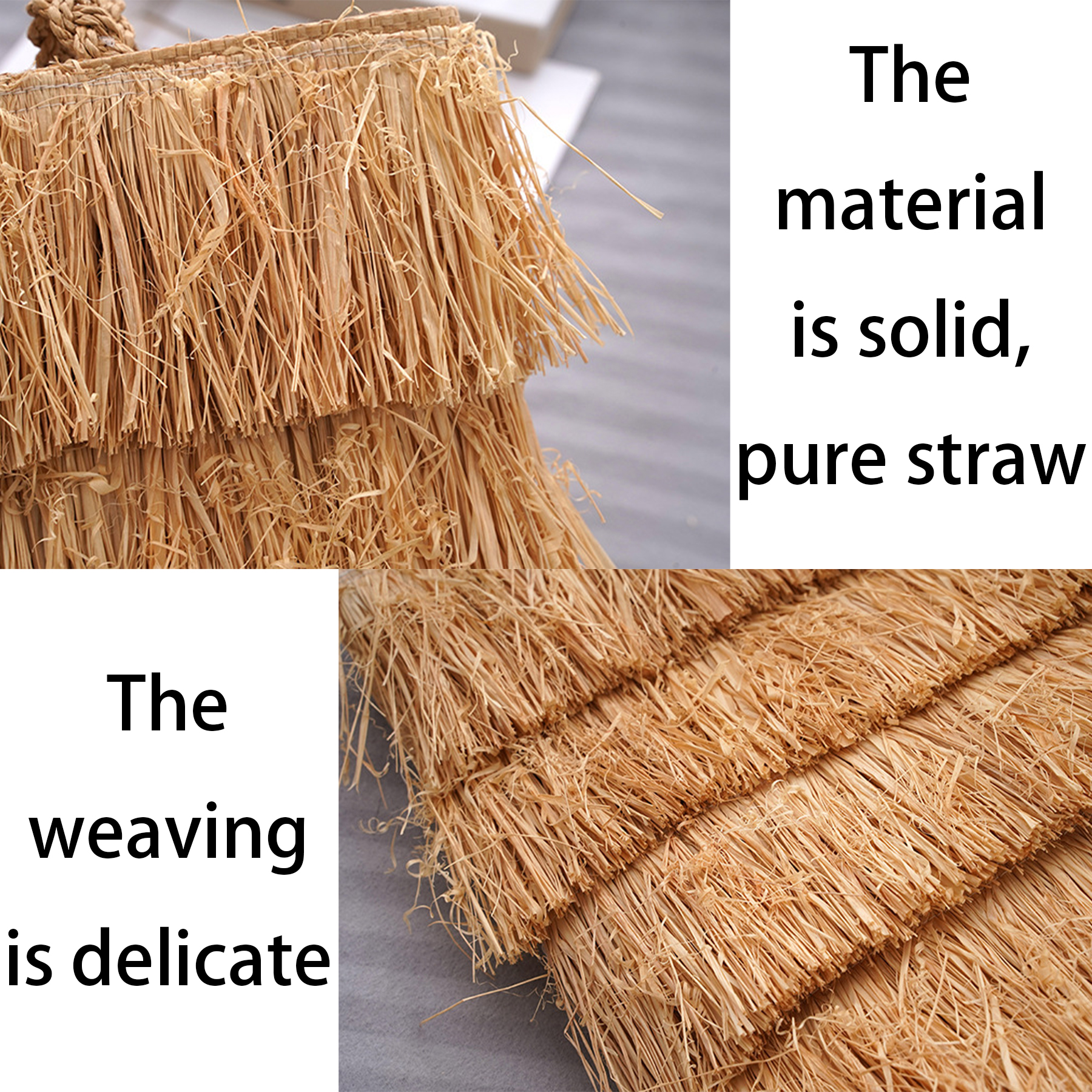 Jute straw fringed cross-body bag 3