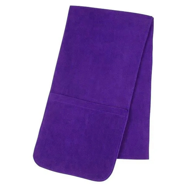 Promotional Fleece Scarf with Pockets 1