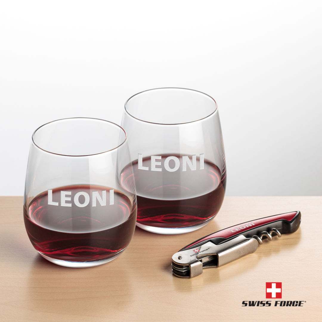 Swiss Force® Opener & Crestview Stemless Wine 11