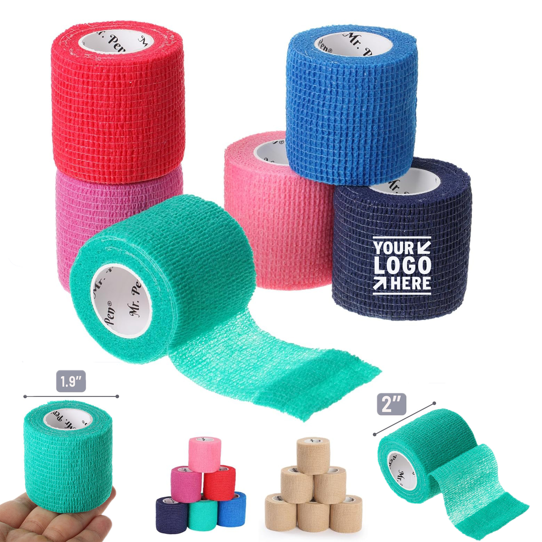 2" x 5 Yards Elastic Self Adhesive Medical Bandage Wrap 2