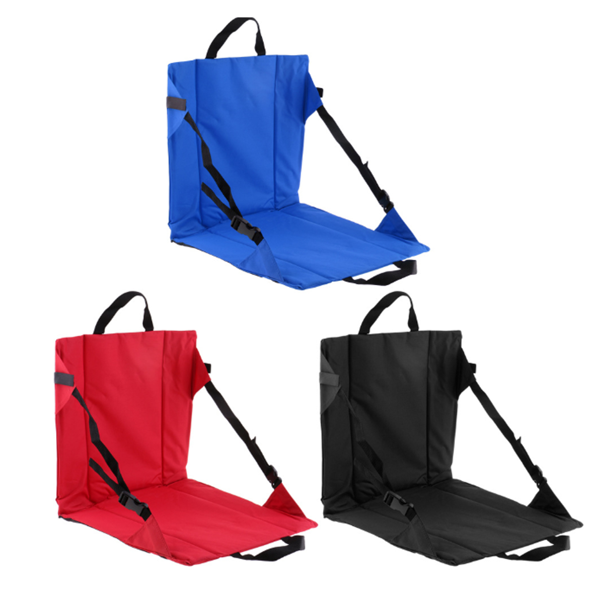 Folding Outdoor Stadium Seat Pad with Adjustable Strap 4