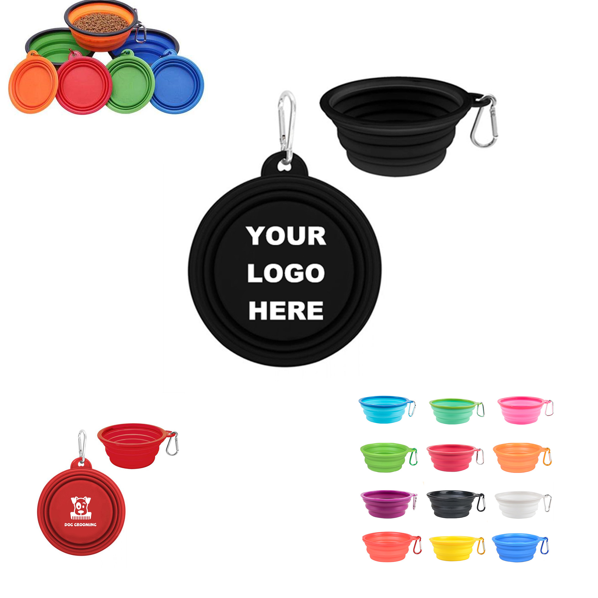 Folding Silicone Collapsible Soft Pet Bowl MOQ50 10