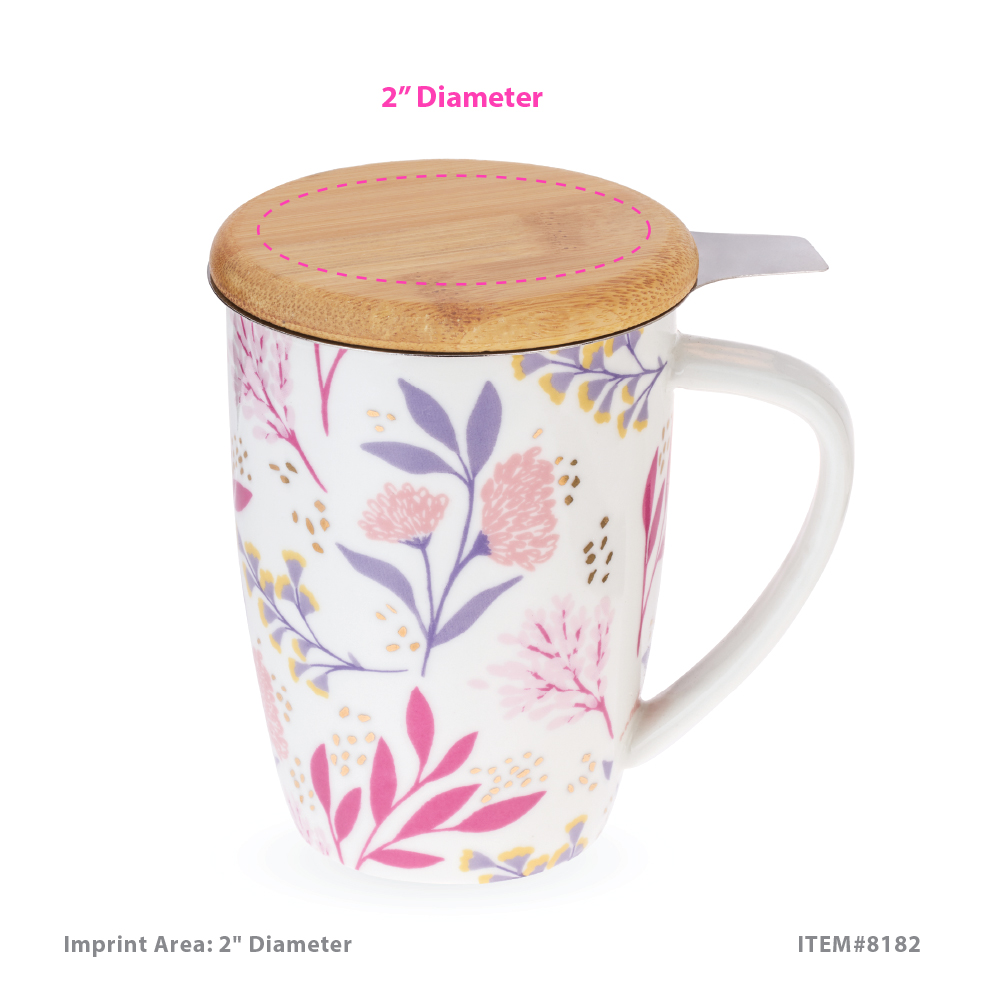 Pinky Up® Bailey™ Ceramic Tea Mug & Infuser 2