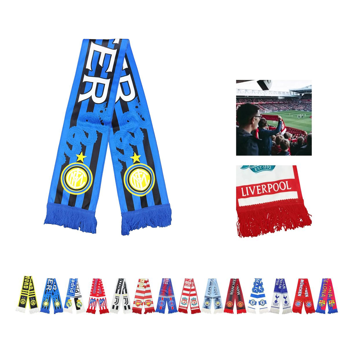 Comfortable Team Scarf with Bright Colors 6