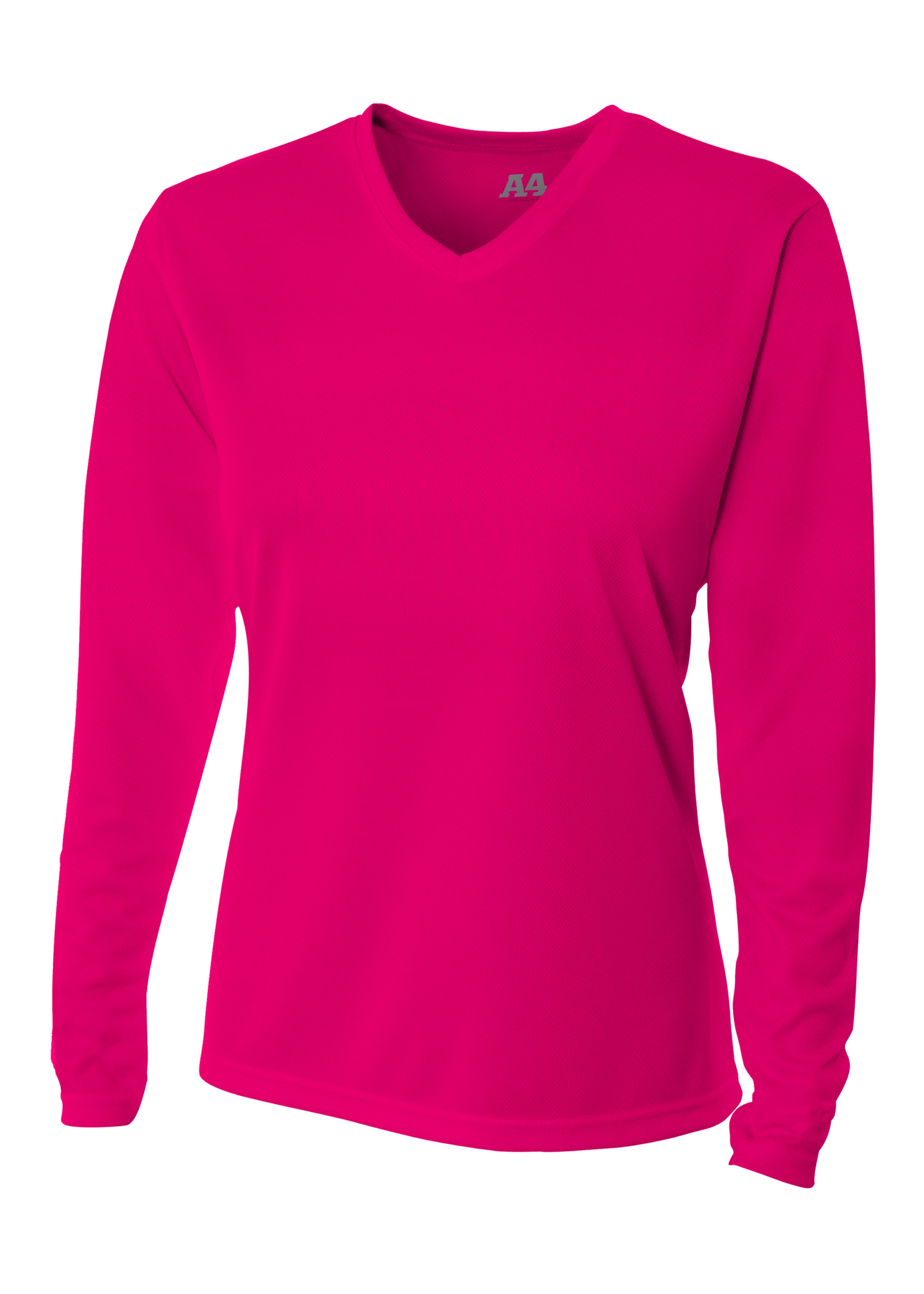 A4 Long Sleeve V-Neck Bird's Eye Mesh Tee 6
