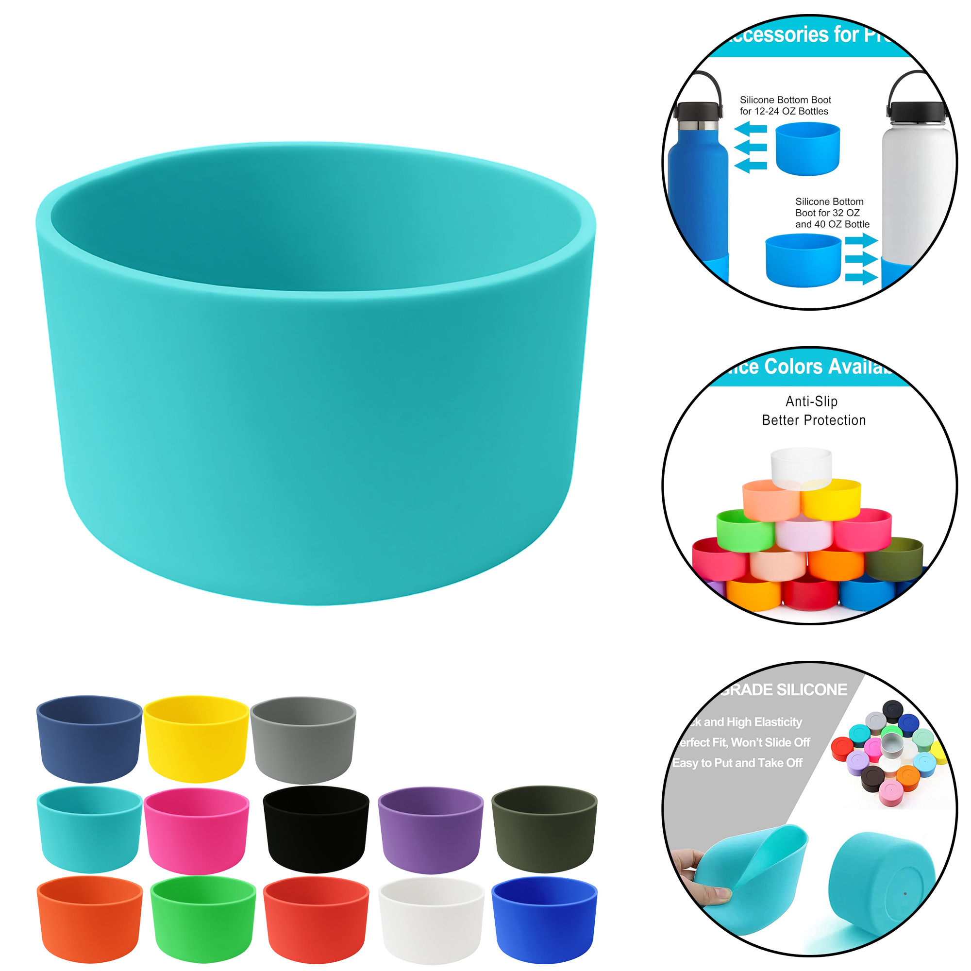 Silicone Cup Holder Non-Slip Mat for Space Bottle 14