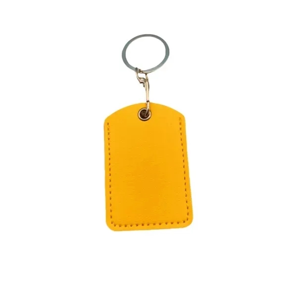 Engraved PU Leather Keychain 10