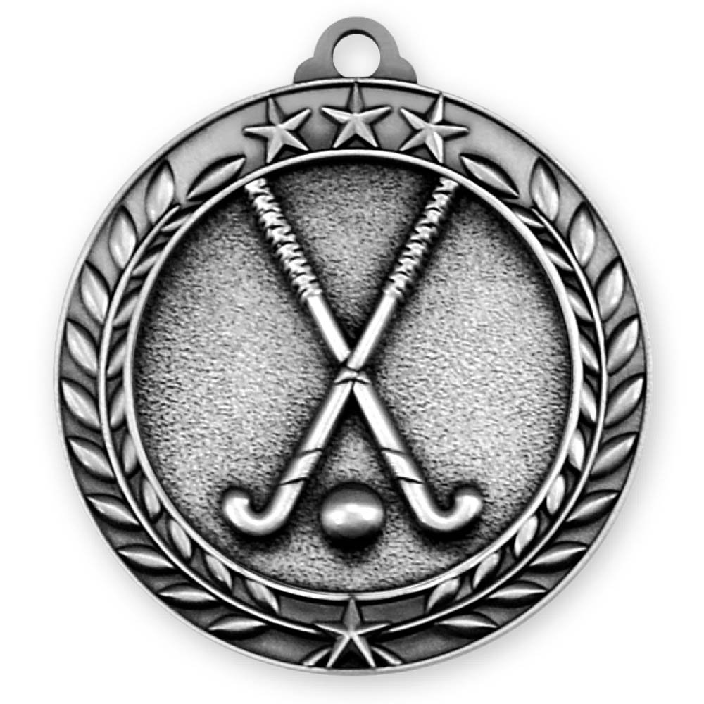 Field Hockey Wreath Award Medallion (2-3/4") 3