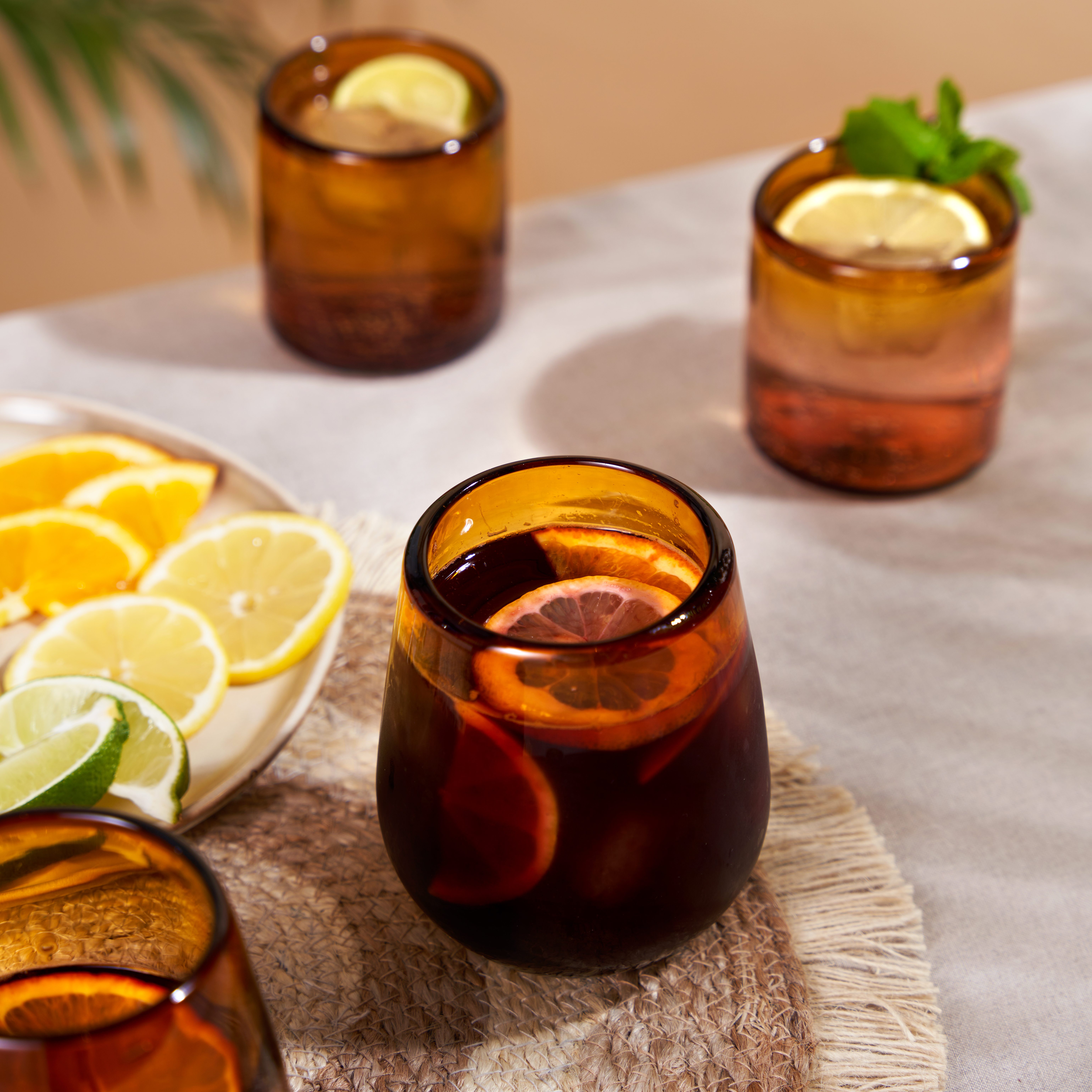 Twine Living® El Ocaso Stemless Recycled Wine Glass, set of 2 6