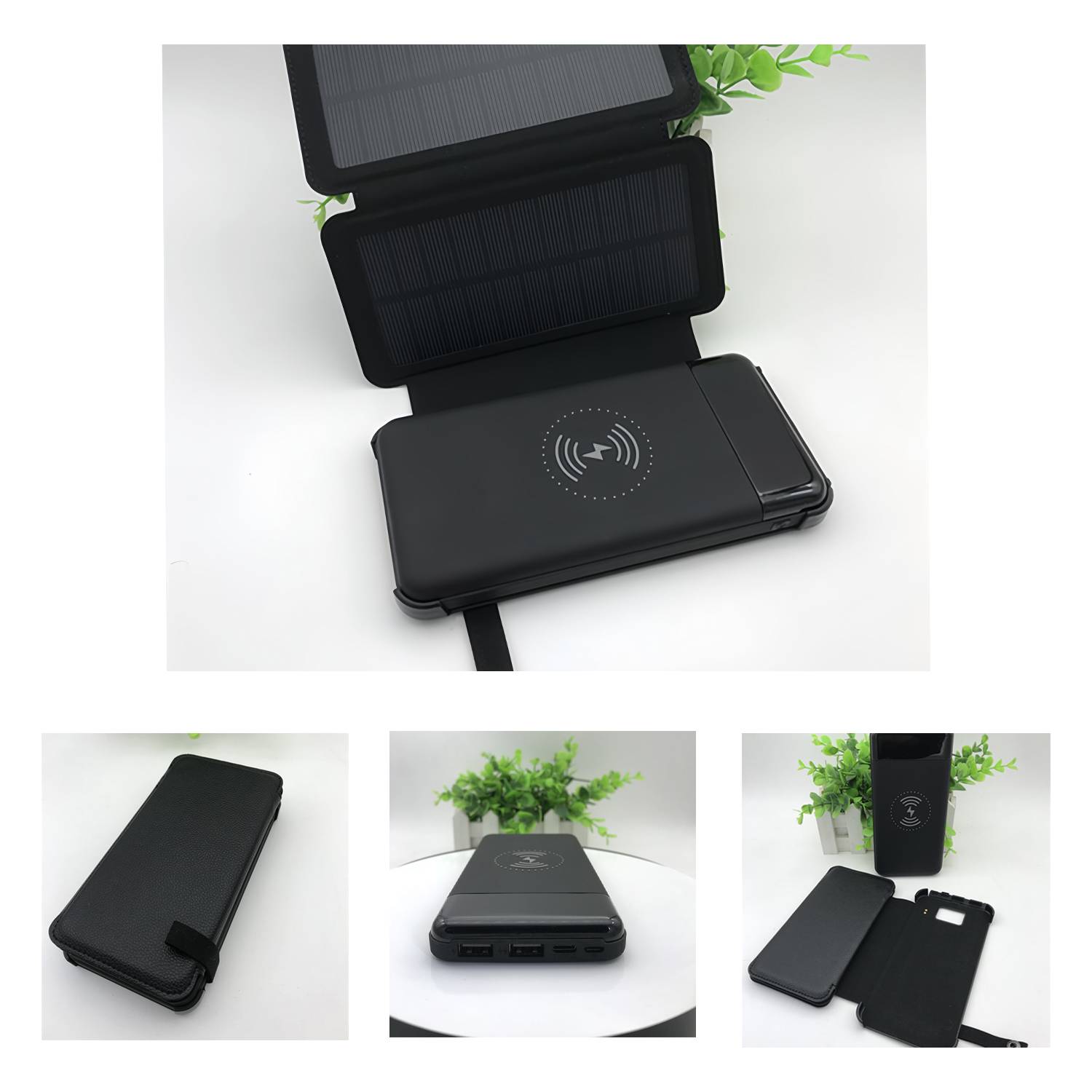 Outdoor Customized Solar 10000 mAh Wireless Power Bank 4