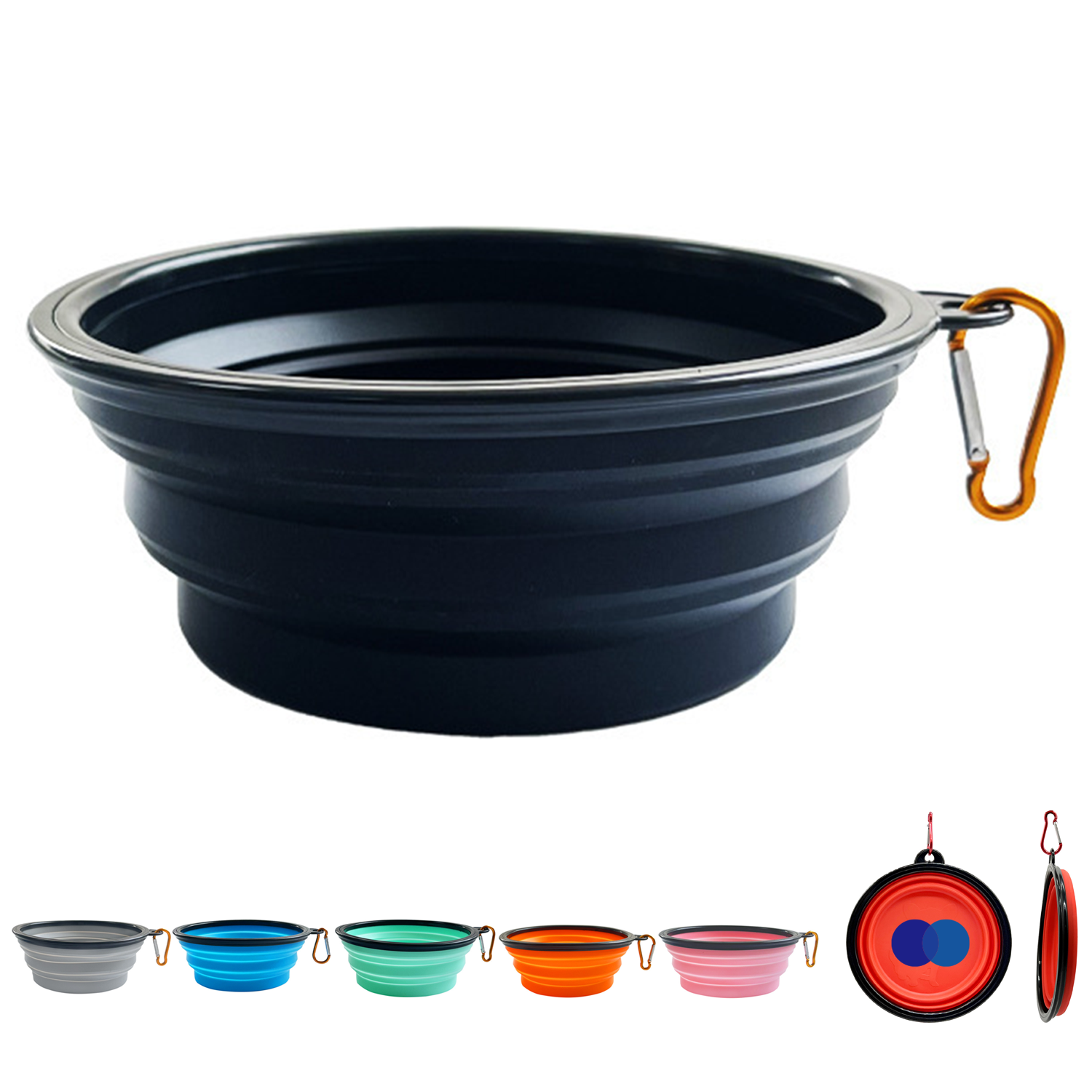 Portable 11.8oz Silicone Pet Bowl for Pets 2