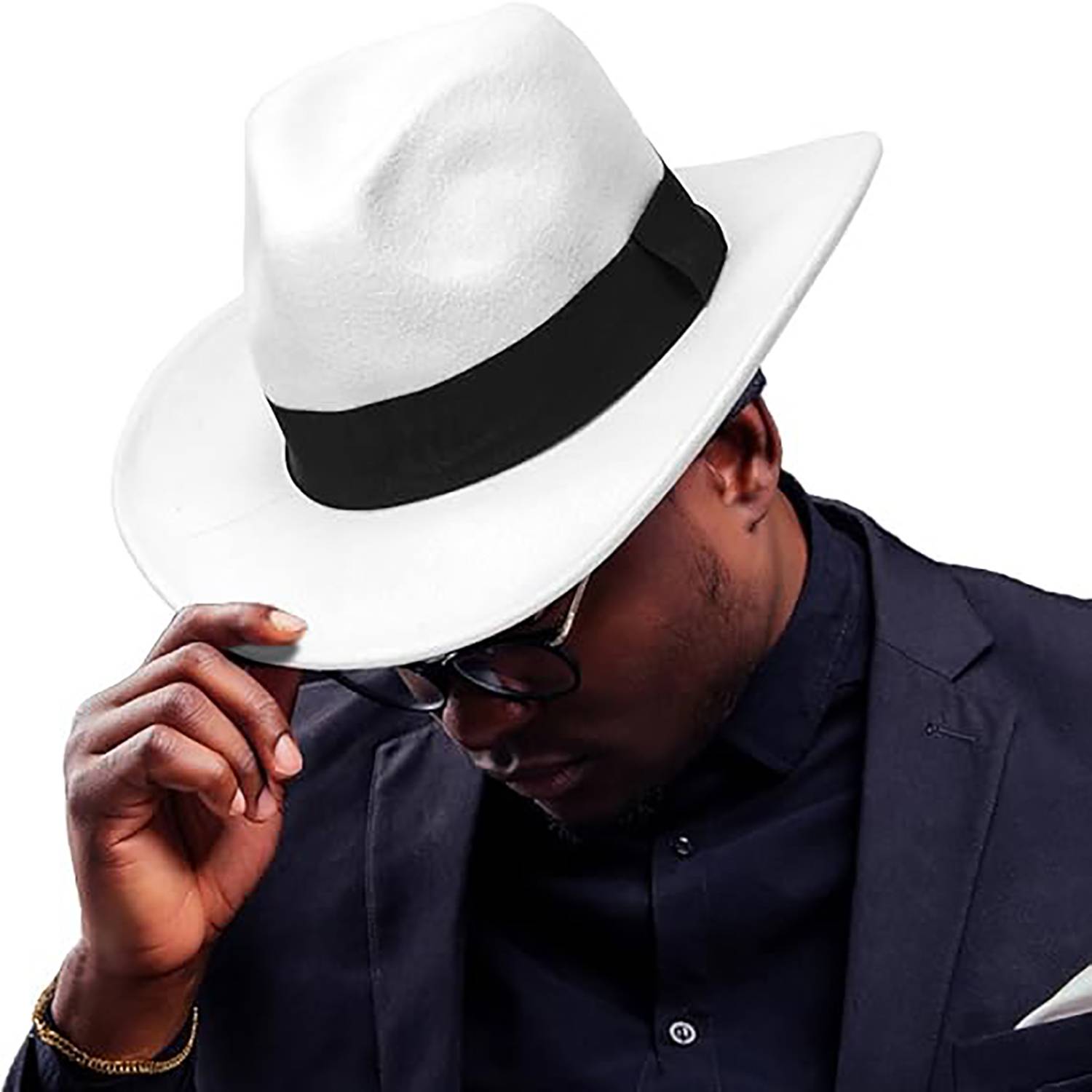 Unisex Vintage Wide Brim Fedora Hat 11