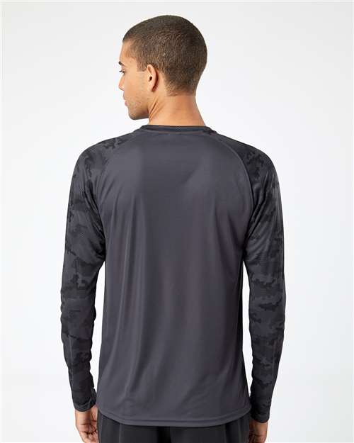 Unisex Cayman Performance Camo Colorblocked Long Sleeve T-Shirt - 216 49