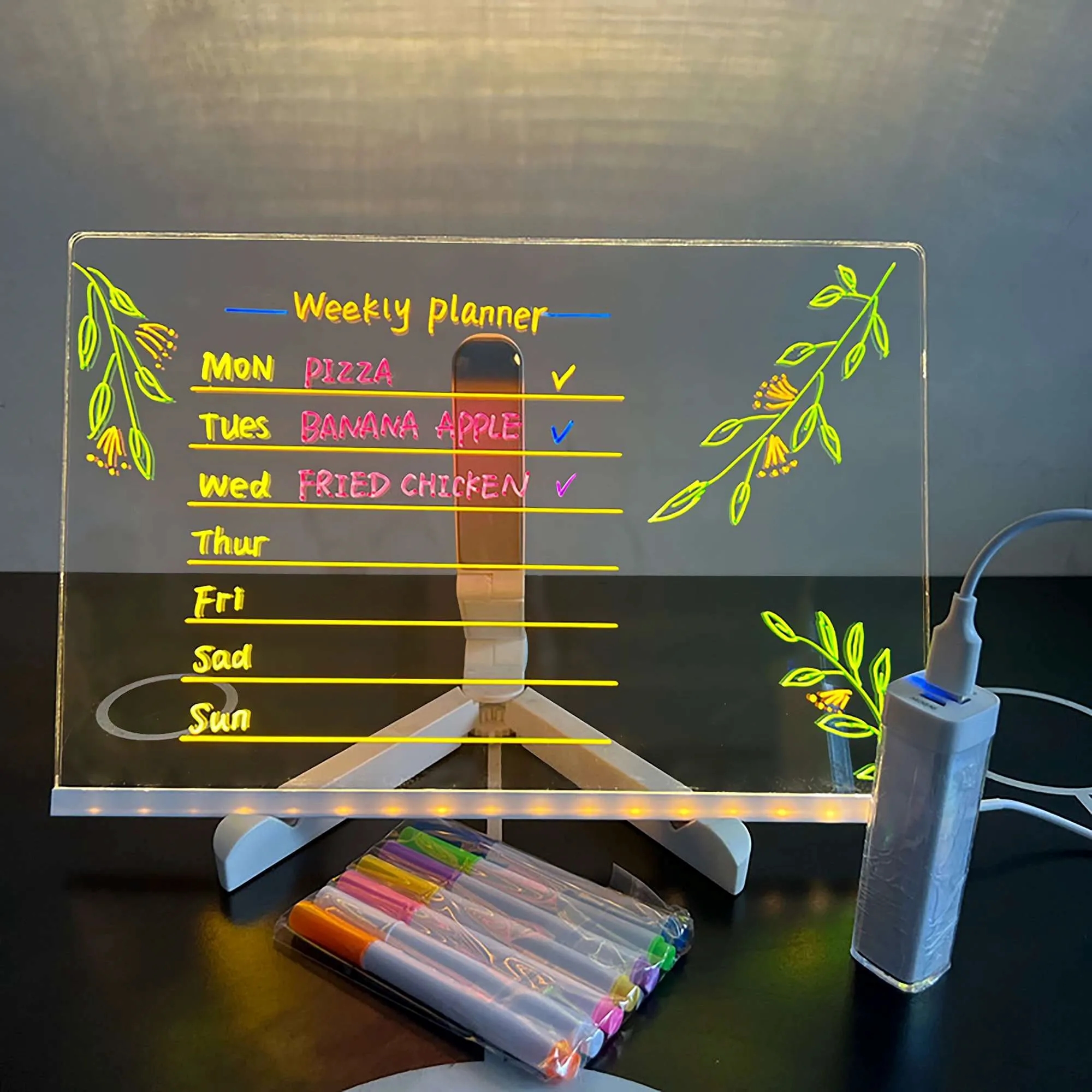 LED Message Board with 7 Colors Pen 10