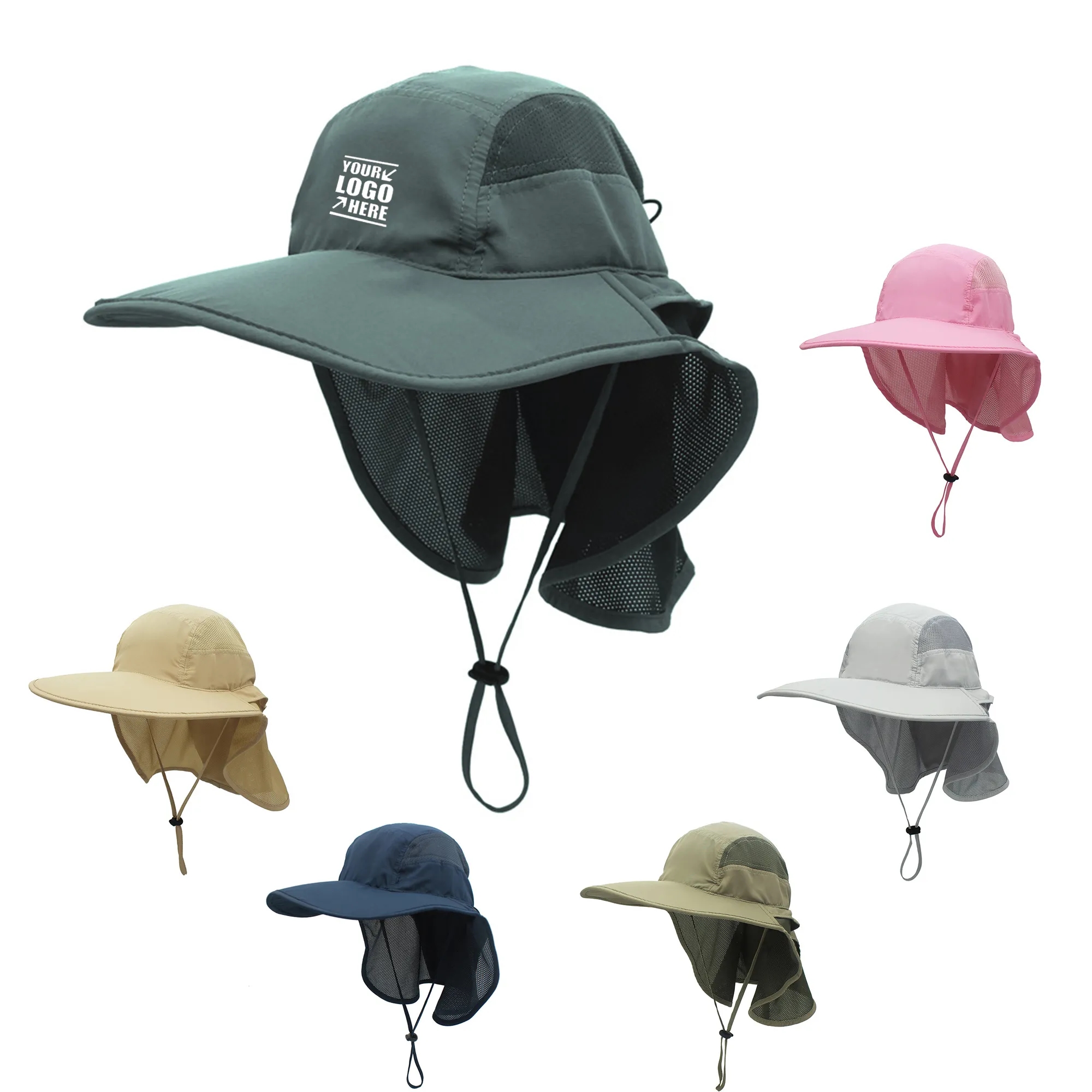 Outdoor UV Protection Mesh Sun Hat 5