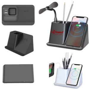 Wireless Charging Stand Pen Holder 15W Fast Charge 2