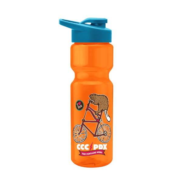 Blazer 28oz Transparent Bike Bottle w/Drink-thru Lid 2758