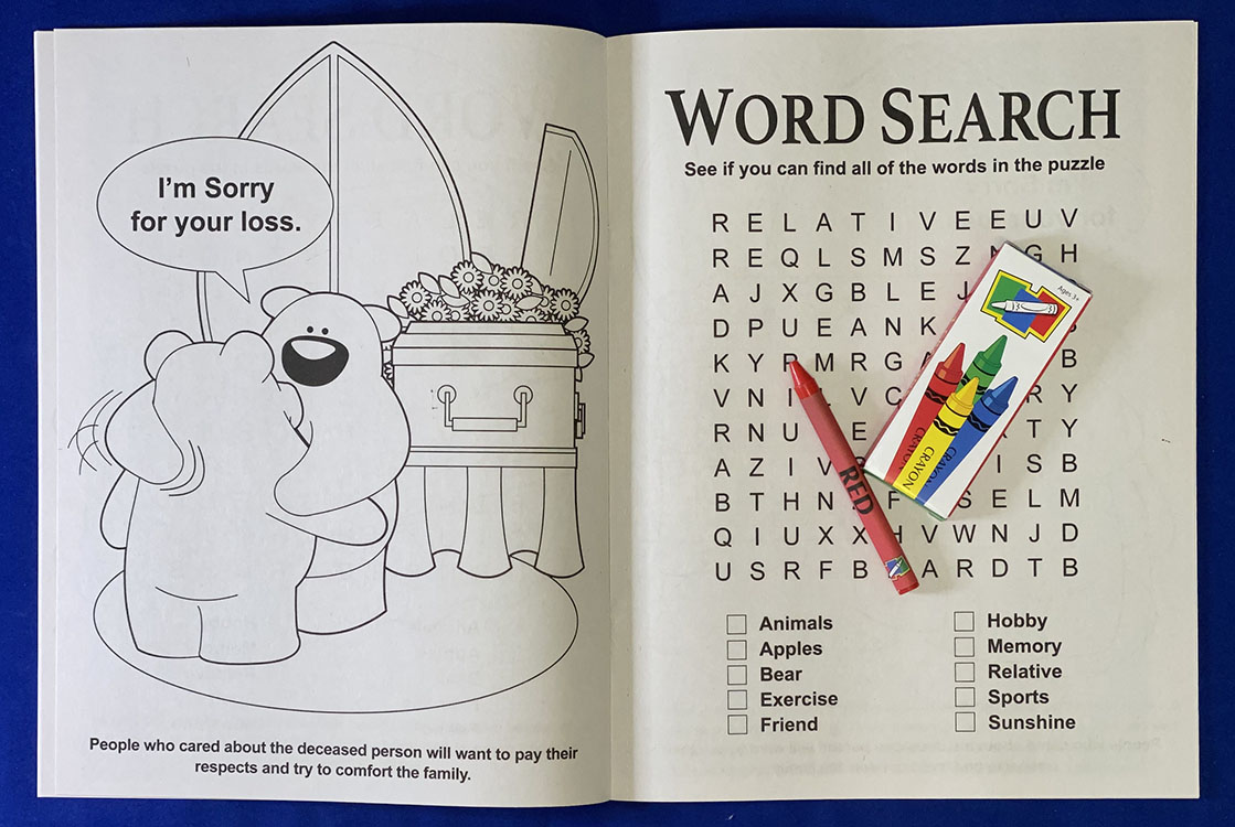COLORING SET - Losing A Loved One Coloring Book Fun Pack 4