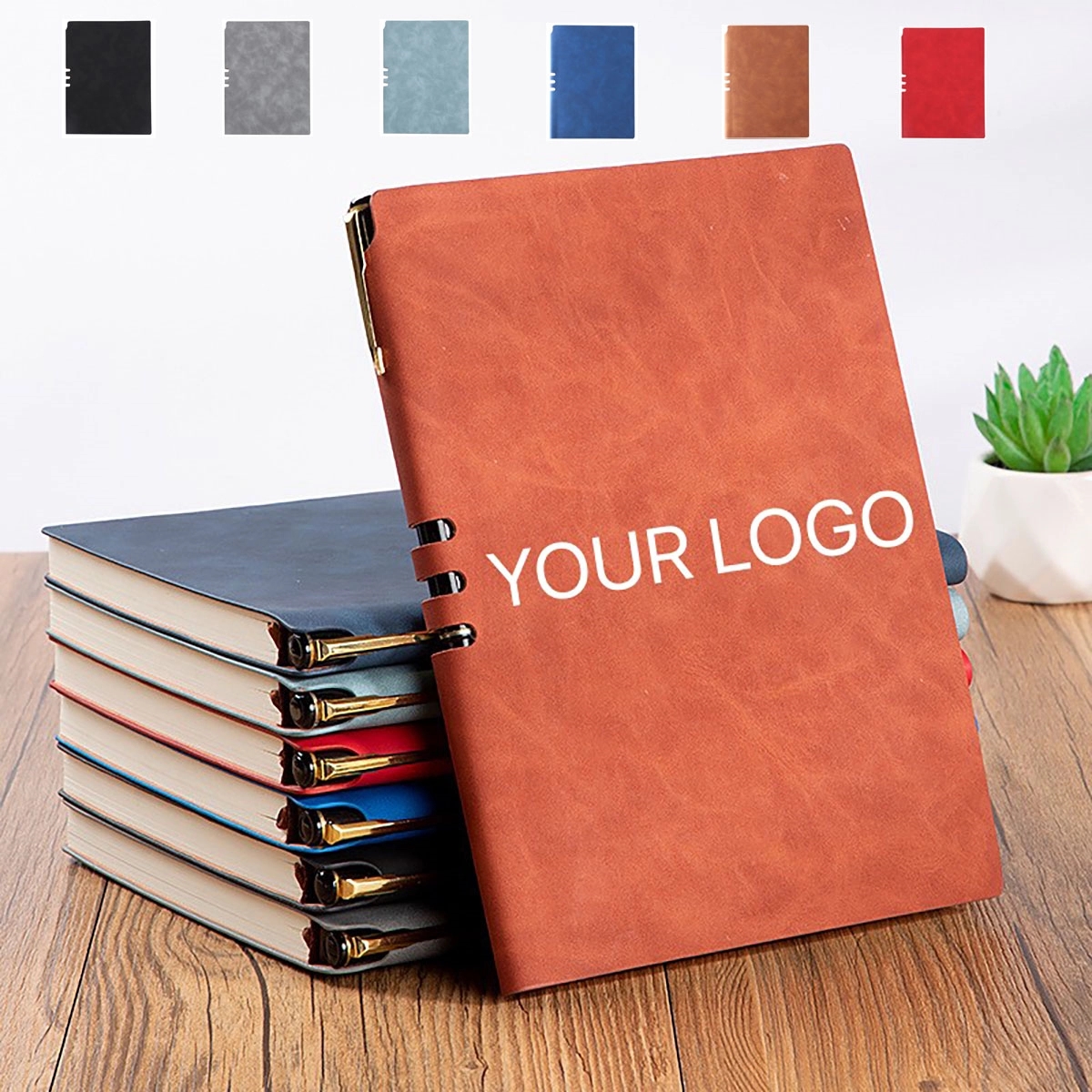 Customized Logo Pen Holder Notebook 1