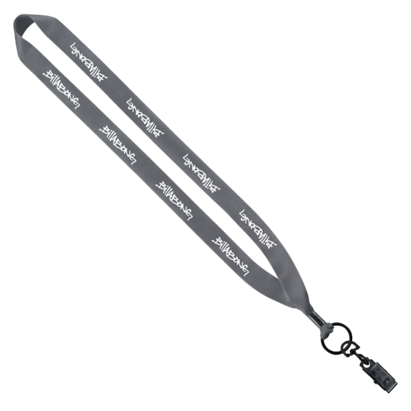 3/4" Polyester Lanyard with Metal Crimp & Bulldog Clip 5