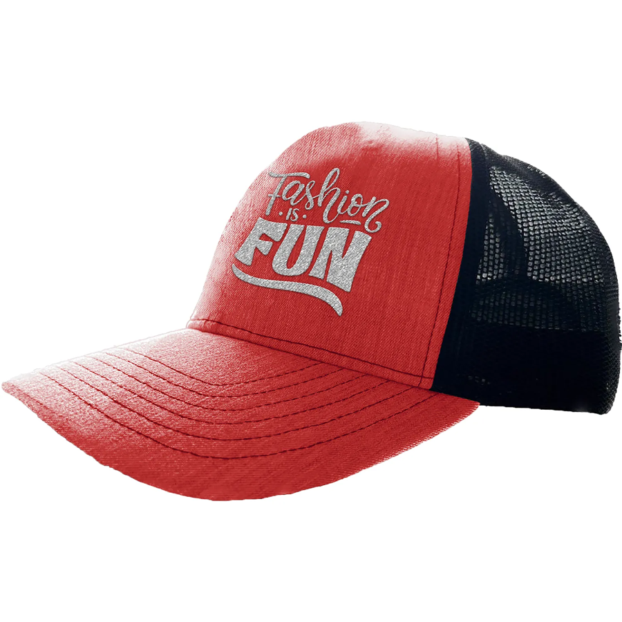 Heathered Cotton 6-Panel Mesh Snapback Cap
