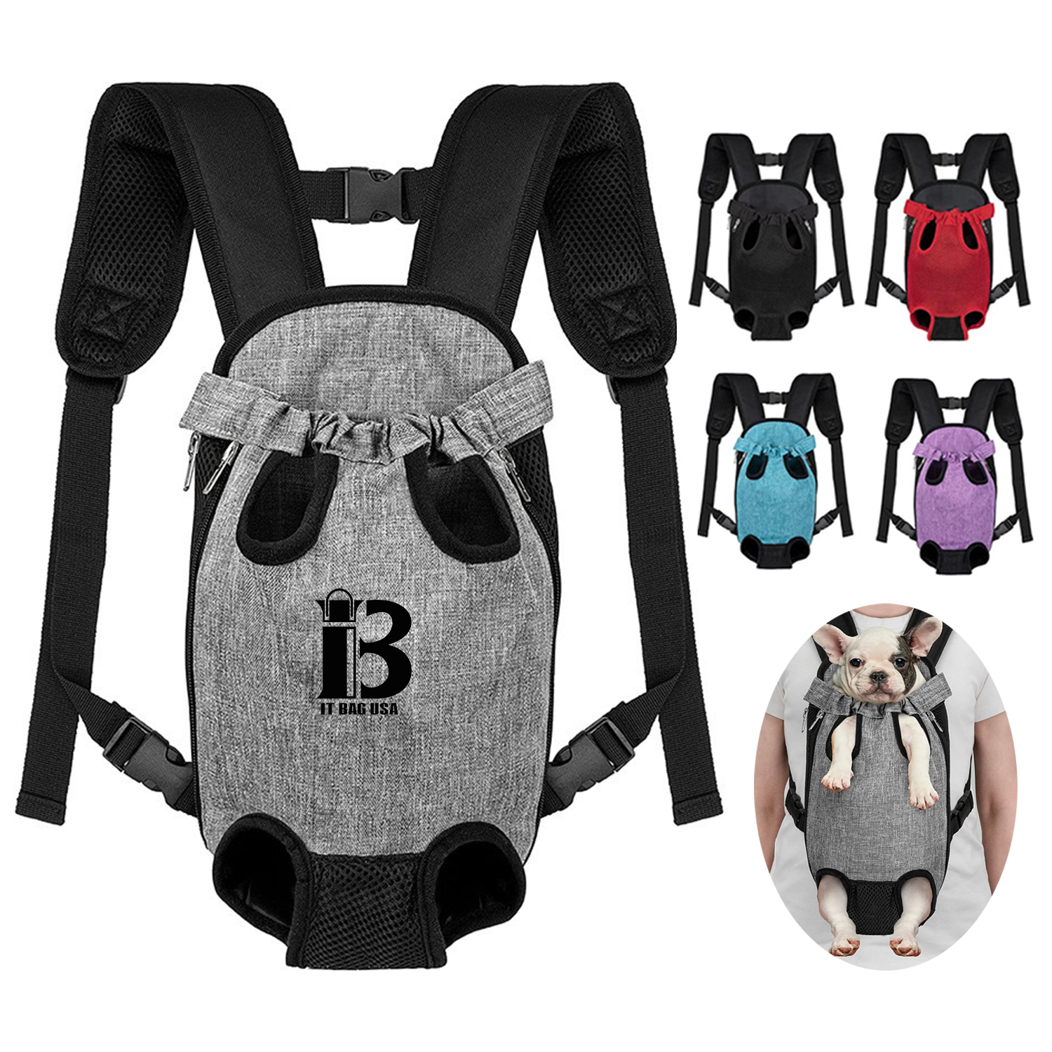 Adjustable Dog Pet Cat Front Carrier Backpack 11
