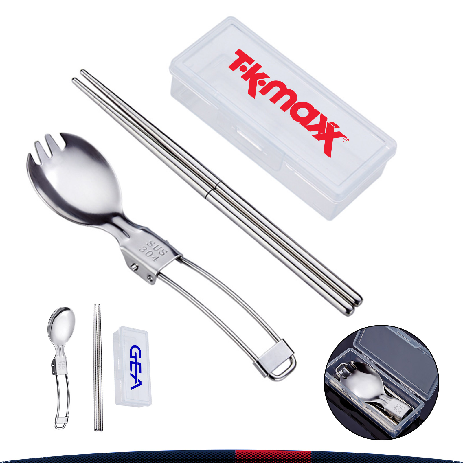 Feastra Stainless Steel Folding Cutlery Set 3