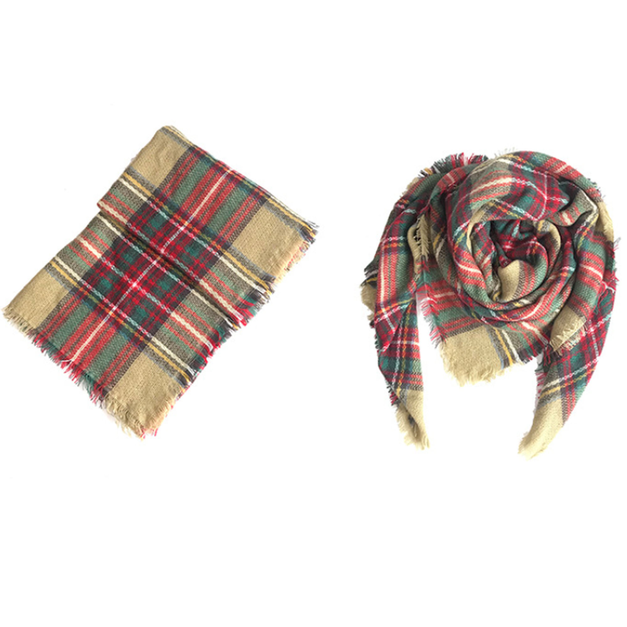 Luxurious Double-Sided Oversized Plaid Scarf for Fall/Winter 5