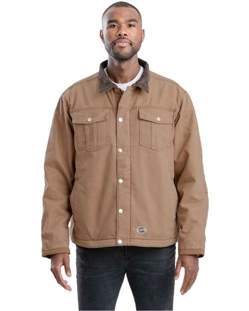 Men's Tall Vintage Washed Sherpa-Lined Work Jacket - J58T 5