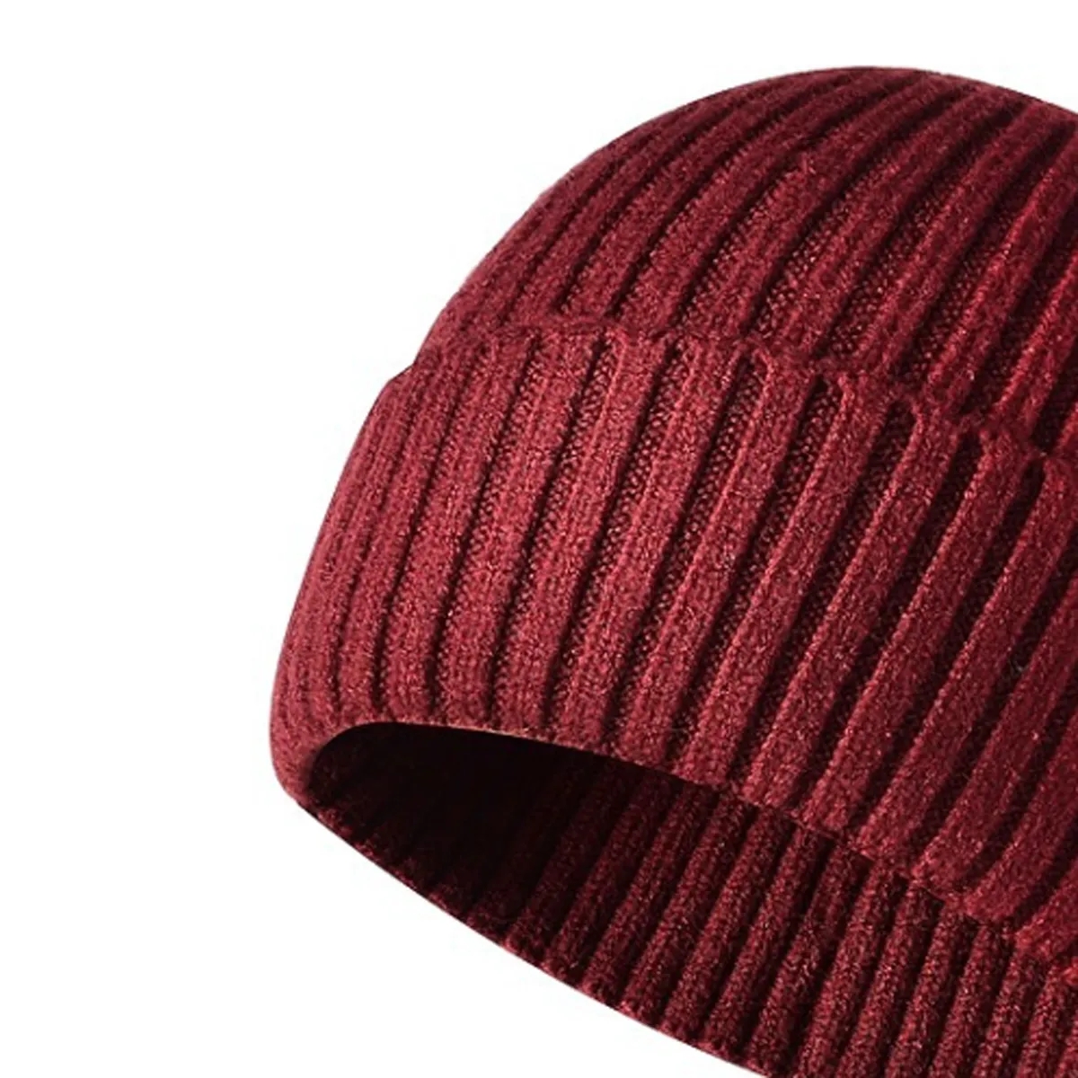 Warm Ribbed Knit Beanie Hat For Winter Comfort 4