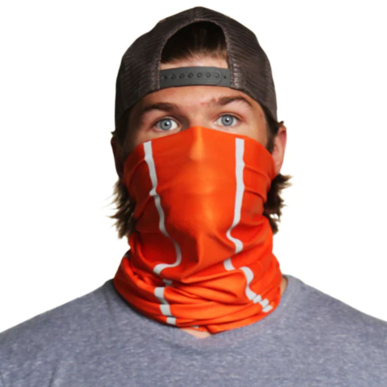 Double Reflective Tape Safety Workwear Neck & Face Gaiter 3