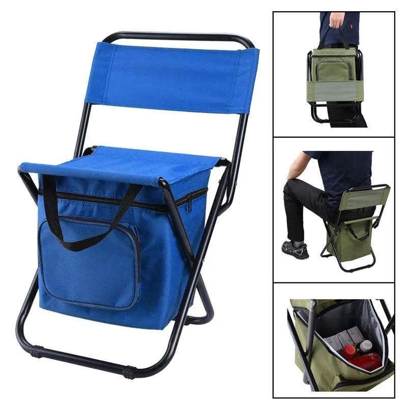 Folding Fishing/Camping Chair with Cooler Bag 4