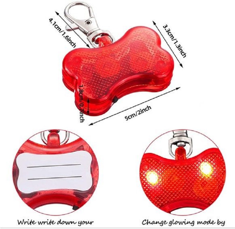 LED Bone-Shaped Pet Collar Pendent 5